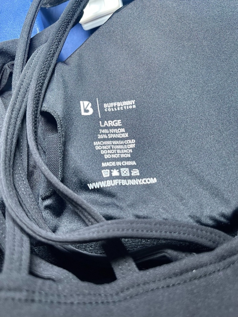 Buff Bunny Women’s Black Monarch Sports Bra in Onyx Black Size Large - Picture 10 of 10